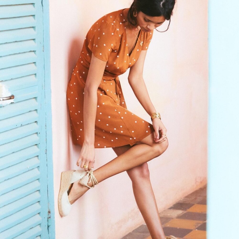 Sezane Anastasia Dress in Polka Dots (38/M)